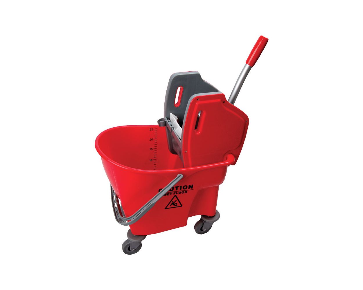 25L RED KENTUCKY MOP BUCKET WITH RINGER
