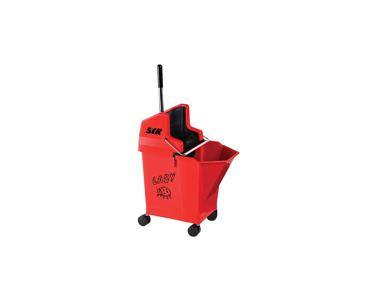 LADY BUCKET WITH 2" CASTORS RED - SYR 990790