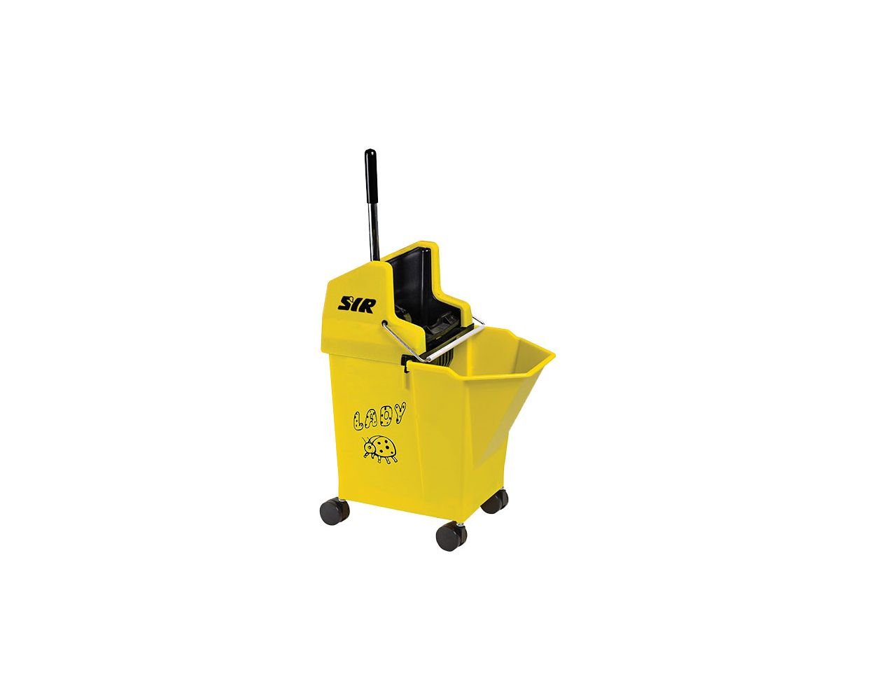 LADY BUCKET WITH 2" CASTORS YELLOW - SYR 990791