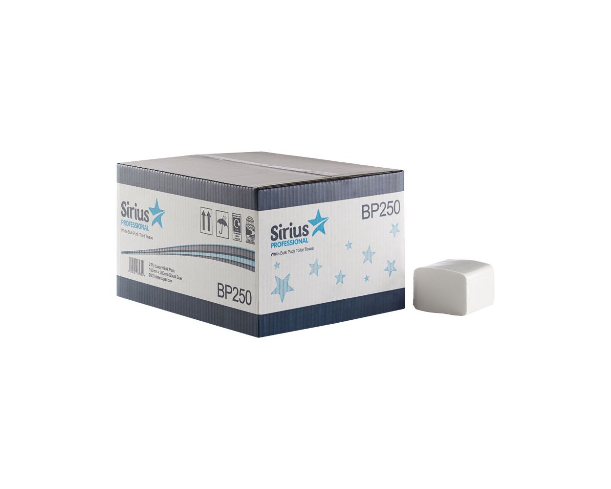 BULK PACK 2 PLY WHITE 250 SHEET 36 SLEEVES PER BOX