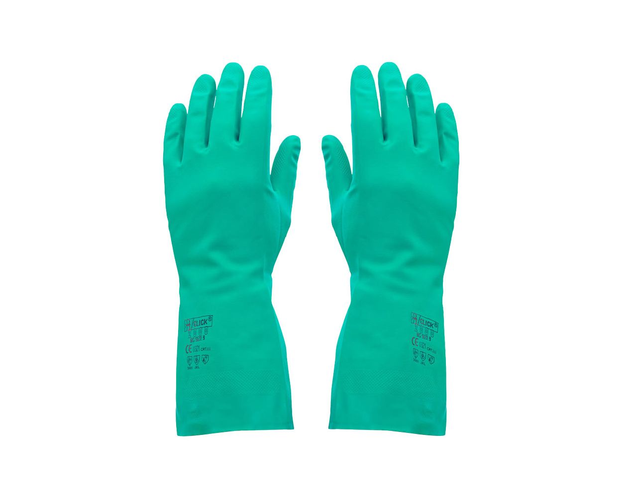GREEN NITRILE GLOVES 7