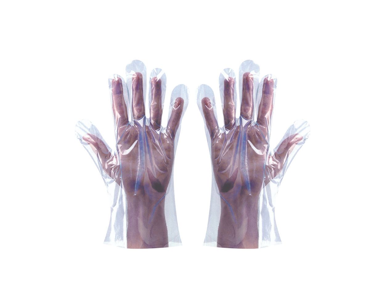 POLYTHENE BLUE GLOVES IN BAGS 100 PER PACK