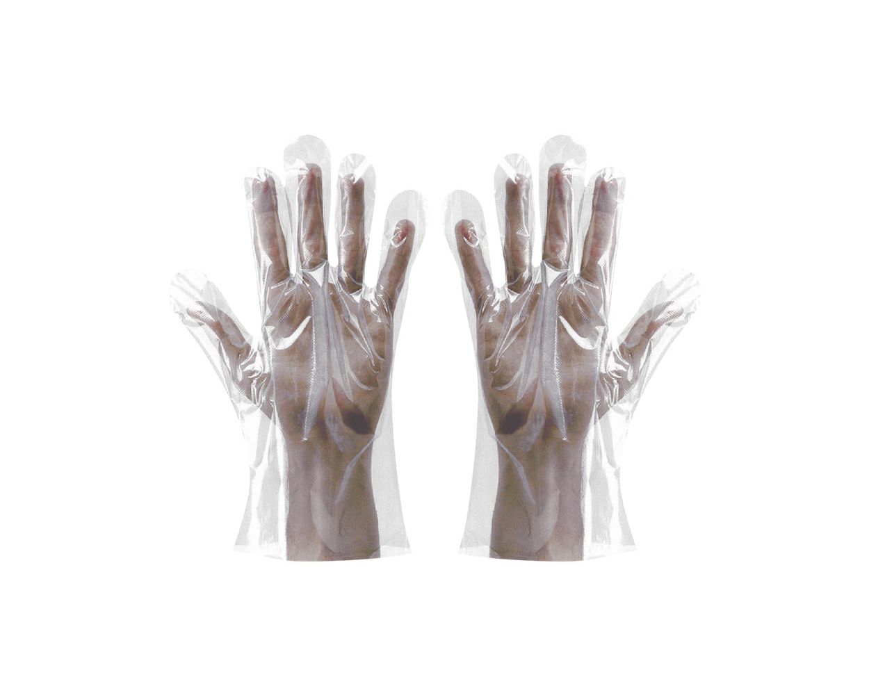 POLYTHENE CLEAR GLOVES IN BAGS LARGE 100 PER PACK