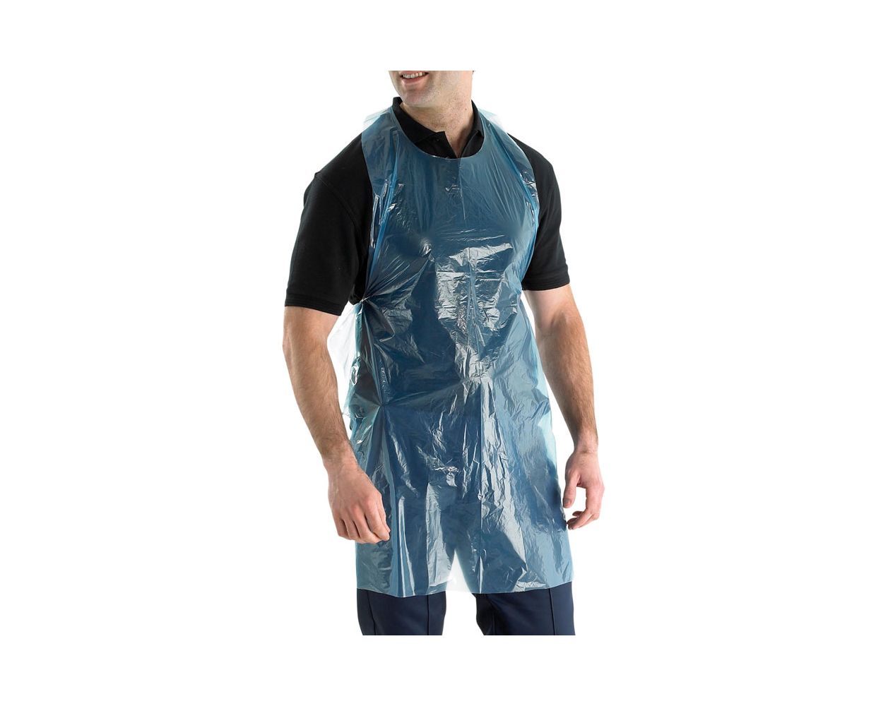 BLUE POLY APRONS 100 PER PACK DISPOSABLE