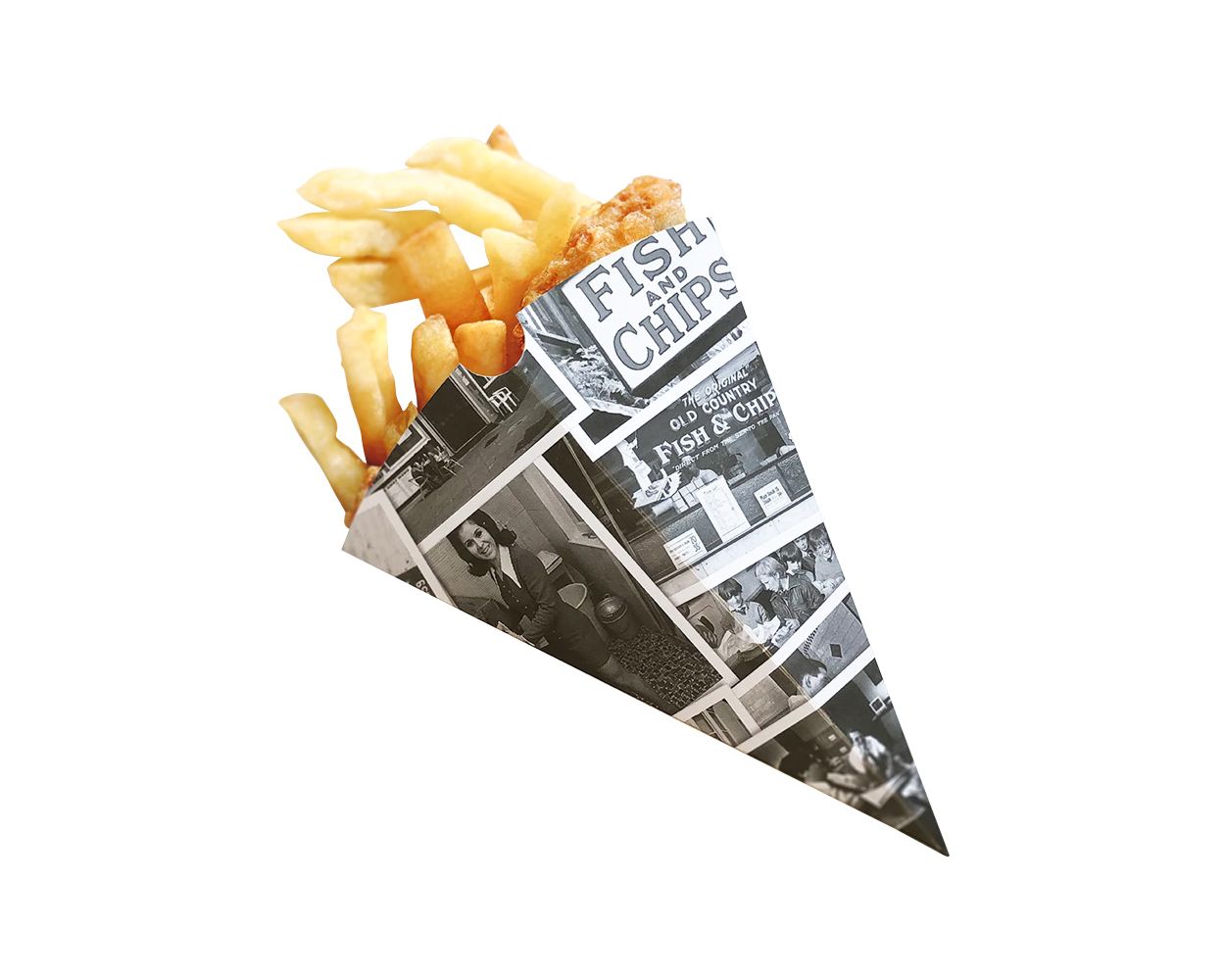 FISH N CHIP NEWSPAPER CONE 1000 PER CASE