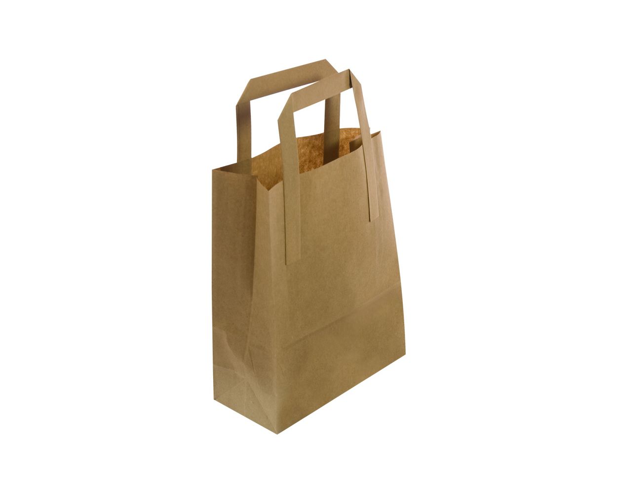 BROWN PAPER BLOCK BOTTOM BAG SMALL 250/PK 7X10X8 70GSM