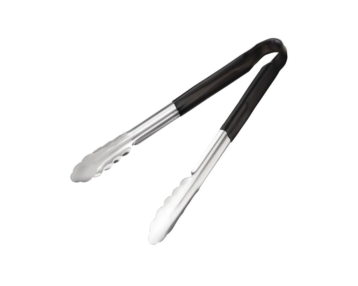 SERVING TONGS COLOUR CODED BLACK HANDLE